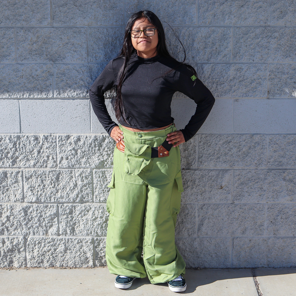 Student dressed up as superhero