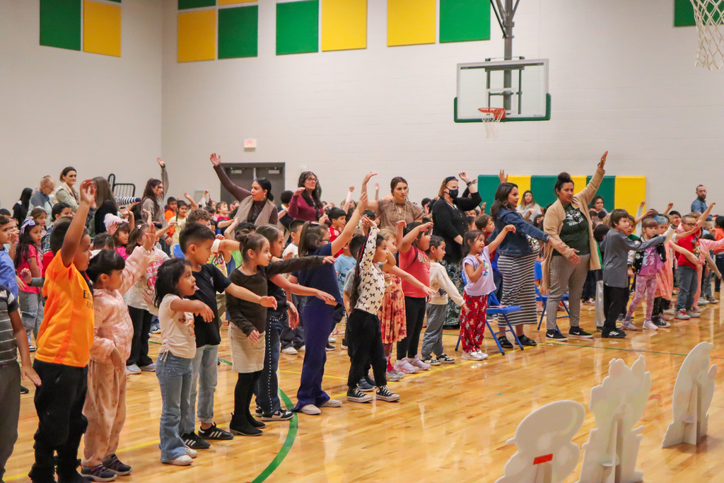 Students doing an exercise