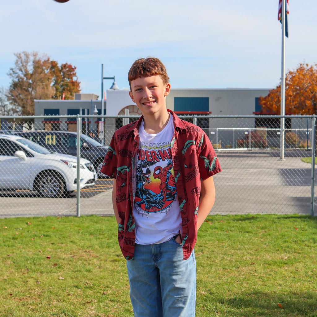 Student dressed from a different decade