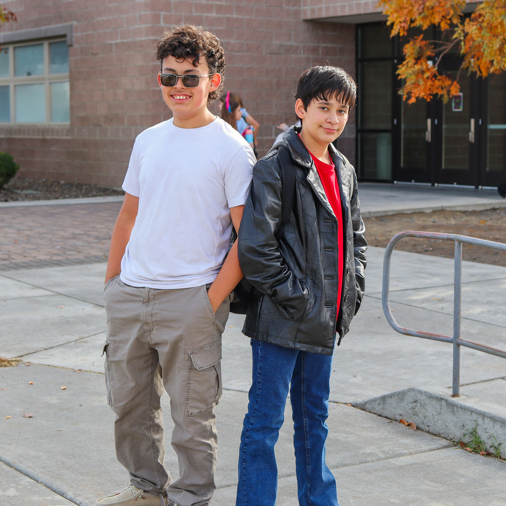 Students dressed from a different decade