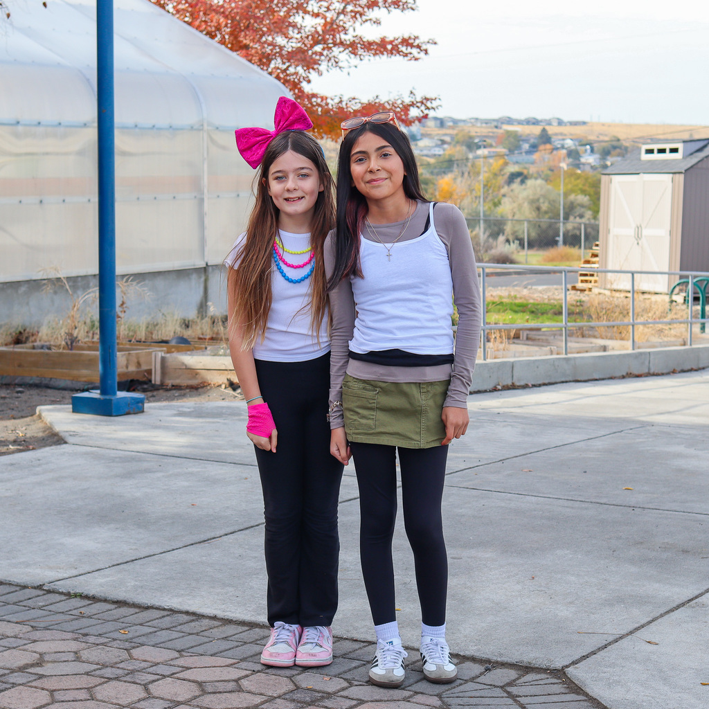 Students dressed from a different decade