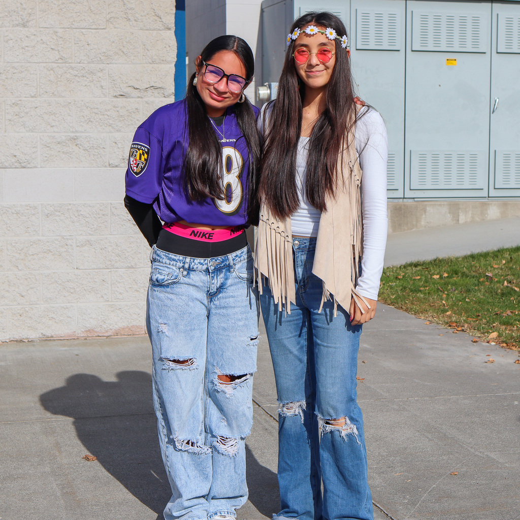 Students dressed from a different decade