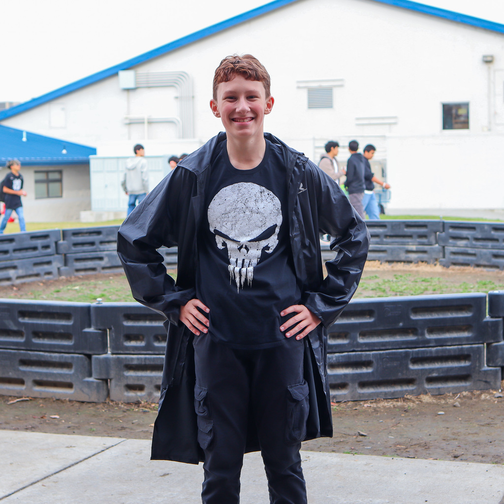Students dressed in halloween costumes