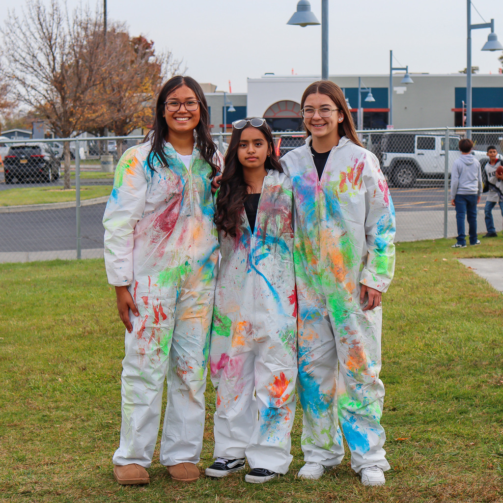 Students dressed in halloween costumes
