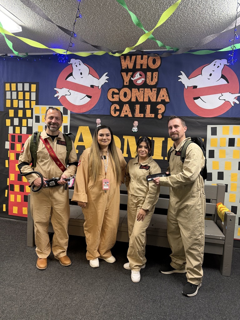 Staff dressed in halloween costumes