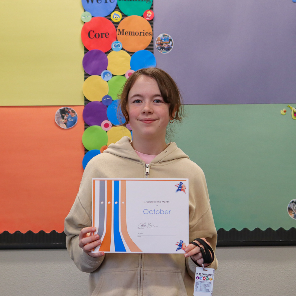 Photo of student of the month