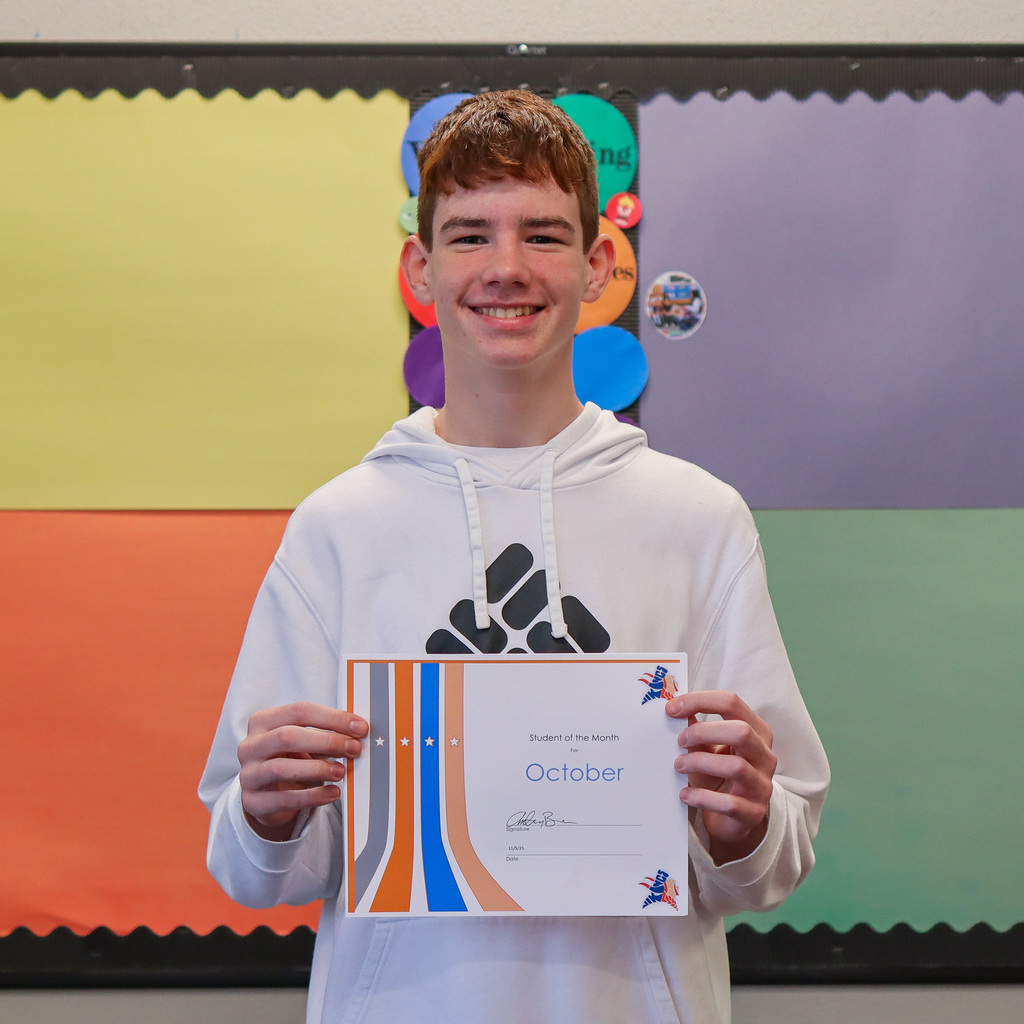 Photo of student of the month