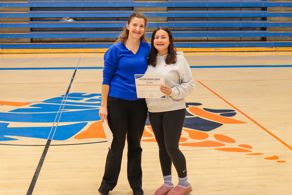 Photo of volleyball athletes who earned All League Honors 