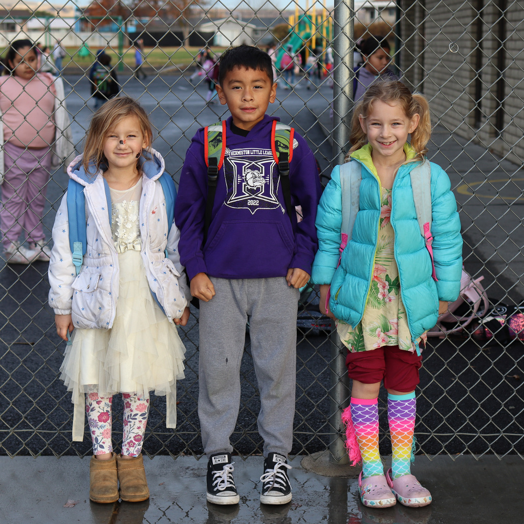 Students wearing crazy socks