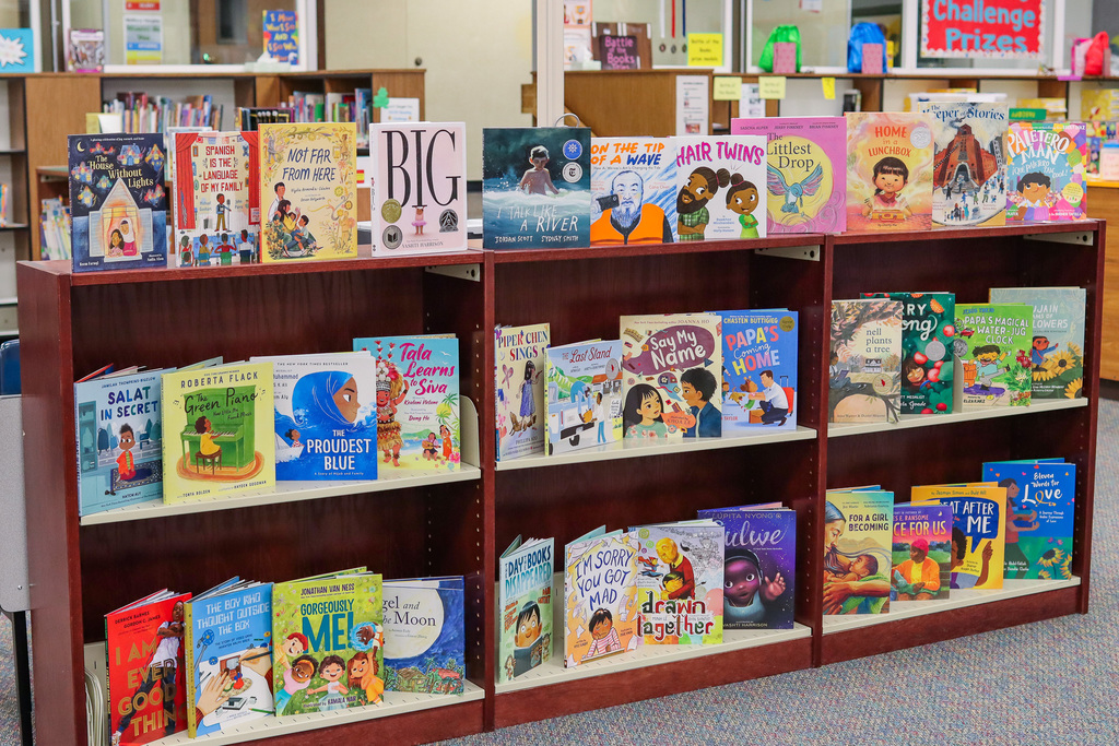 Photo of books that were donated 