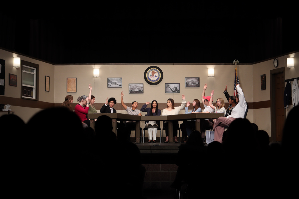 students performing in the play 