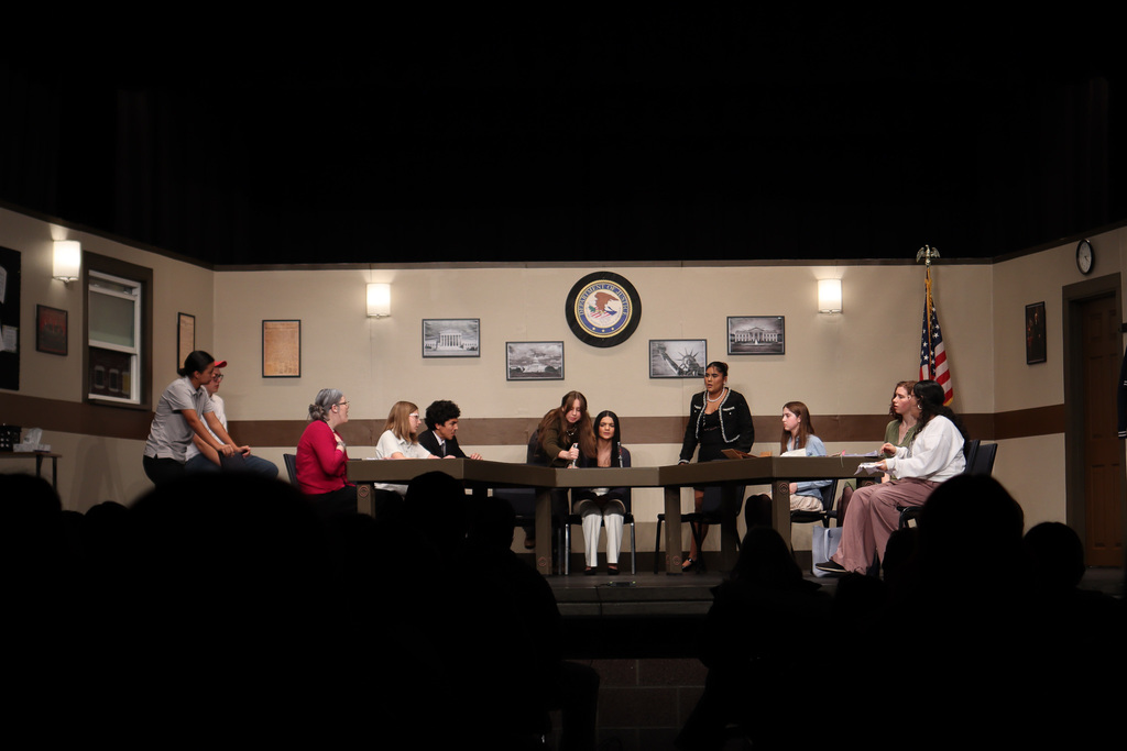 students performing in the play 