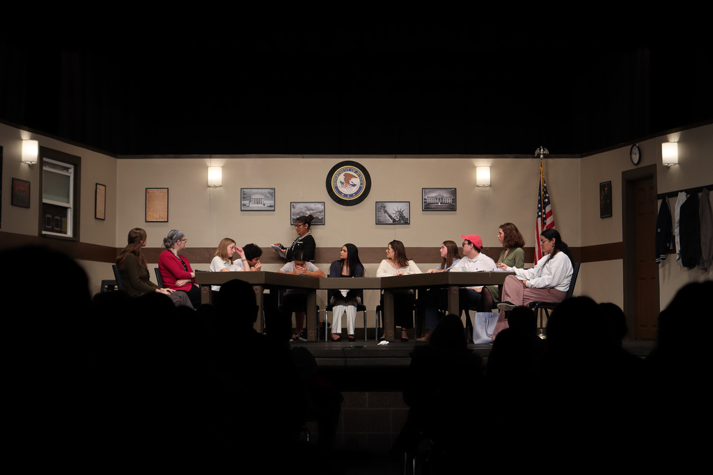 students performing in the play 