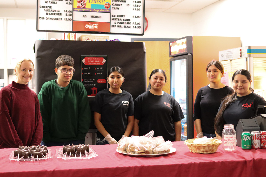Photo of FCCLA and the snacks they made for the production