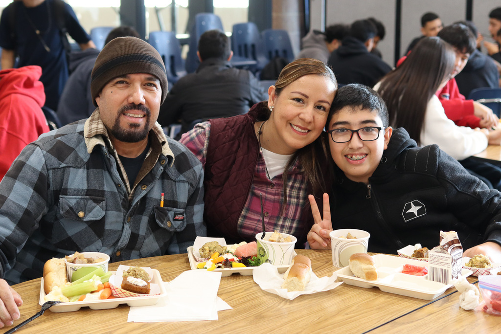 photo of student with family