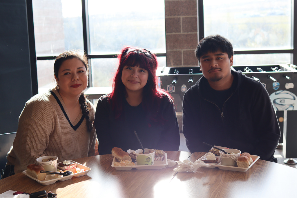 photo of student with family