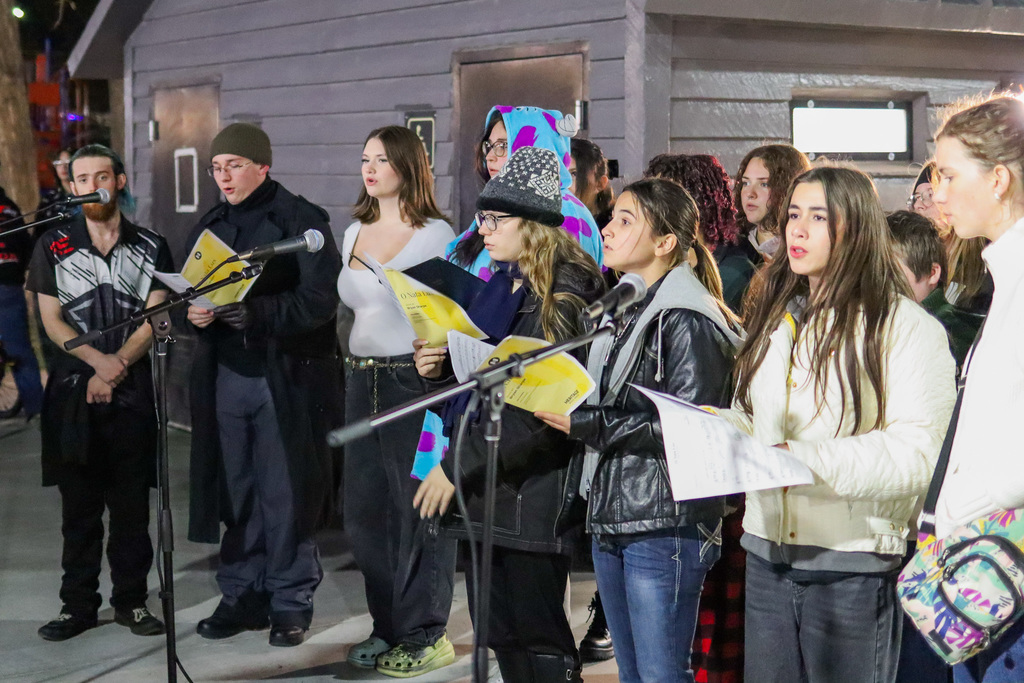 photo of high school students singing