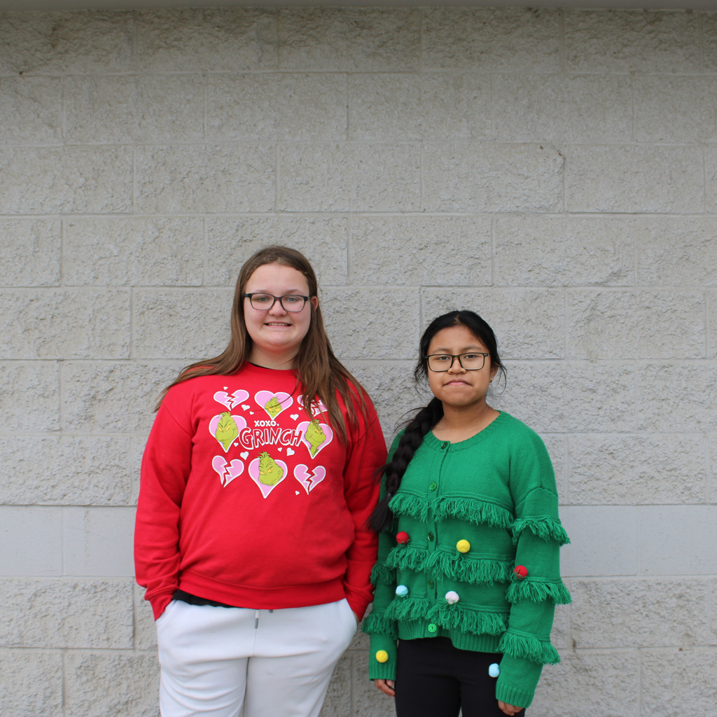 CBMS students wearing ugly sweaters