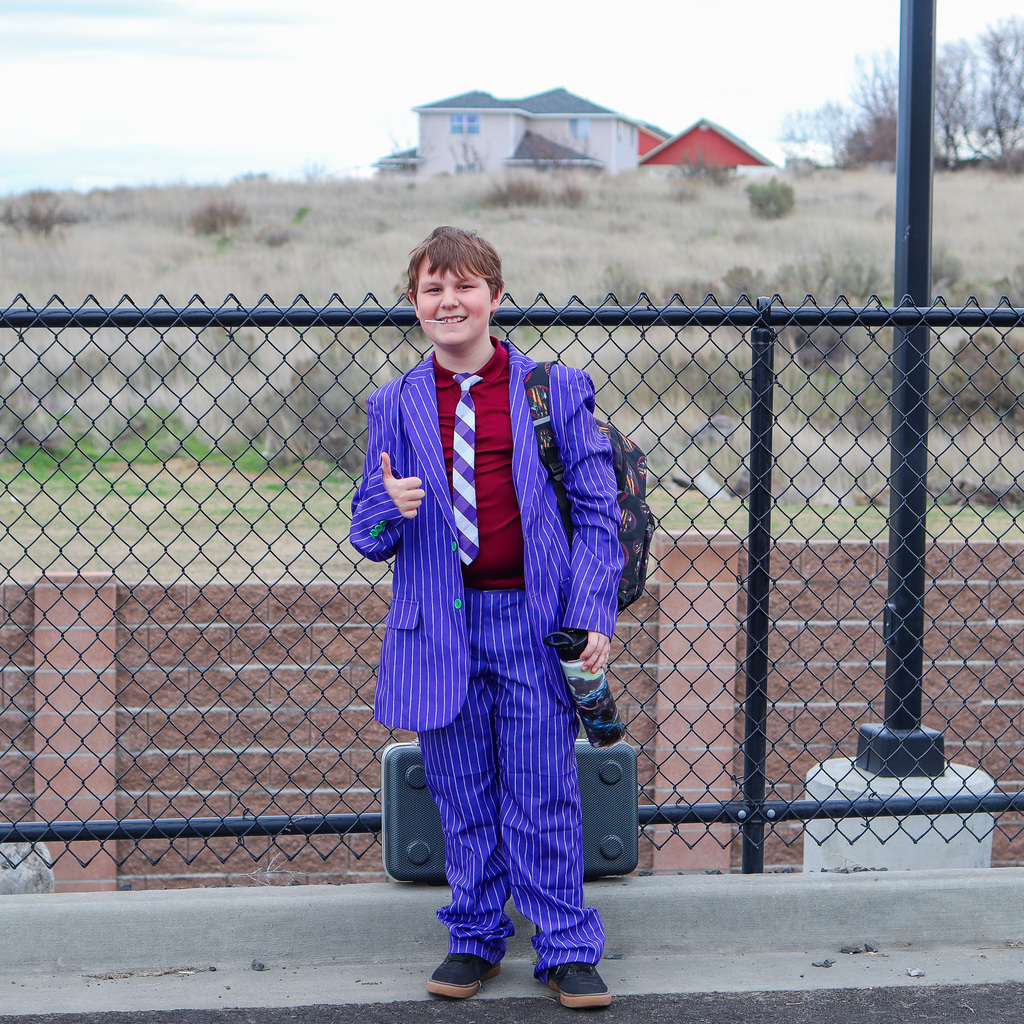 CVI student dressed up for student/teacher swap day