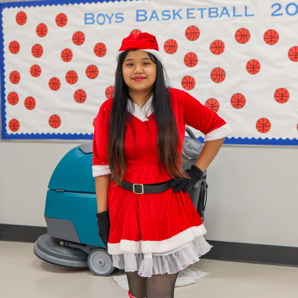 student at CBMS dressed up