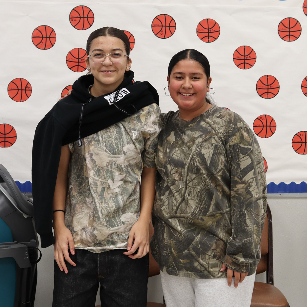 CBMS students wearing camo