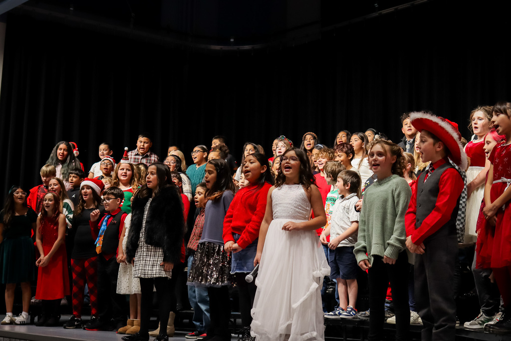 students singing 