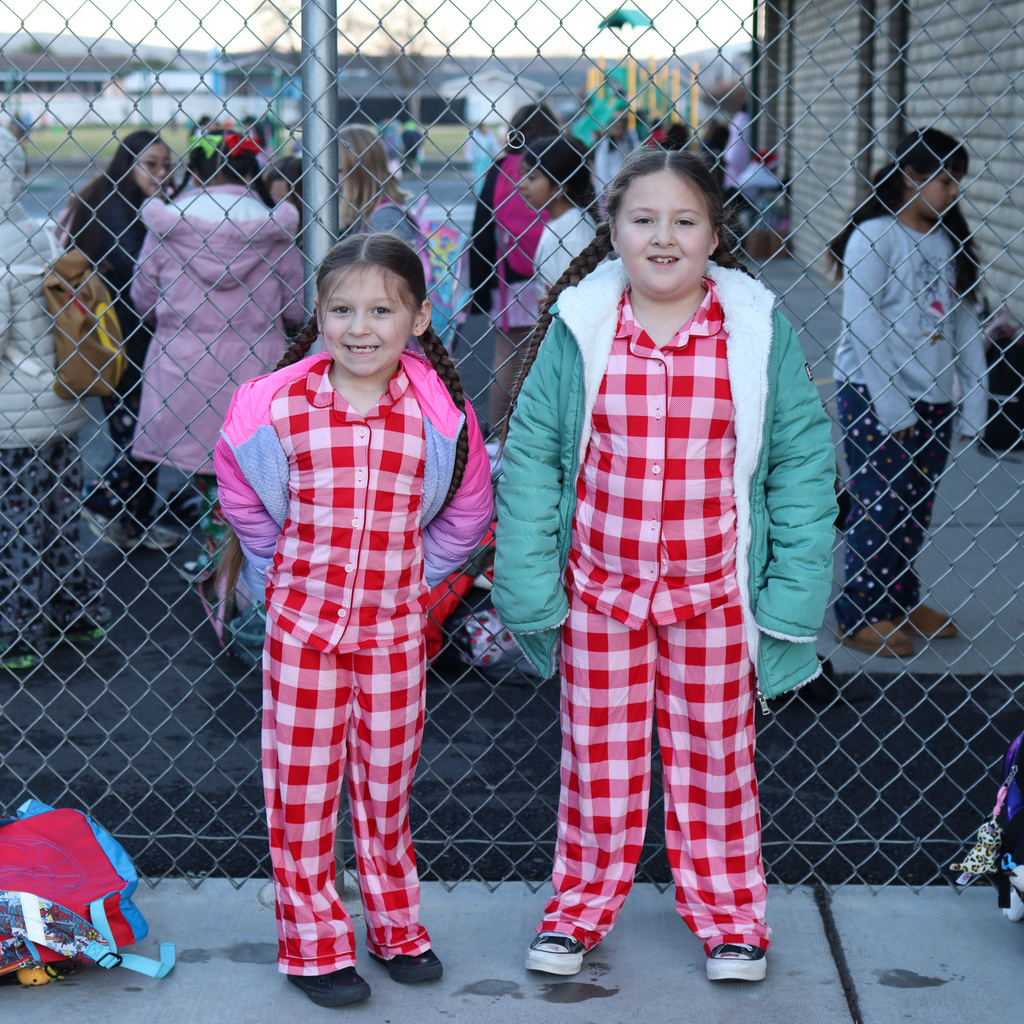 Students wearing pajamas