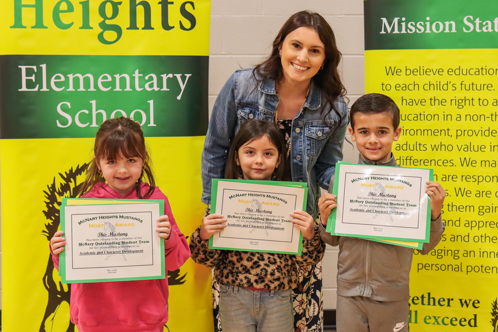 Photo of MOST Award Winners with their teacher