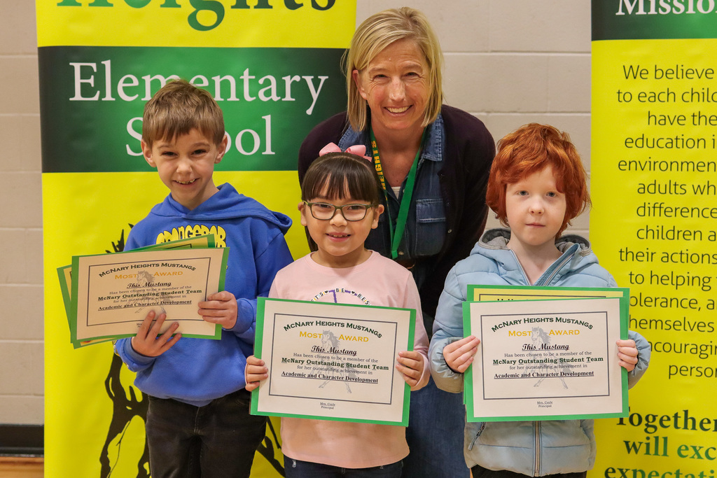 Photo of MOST Award Winners with their teacher