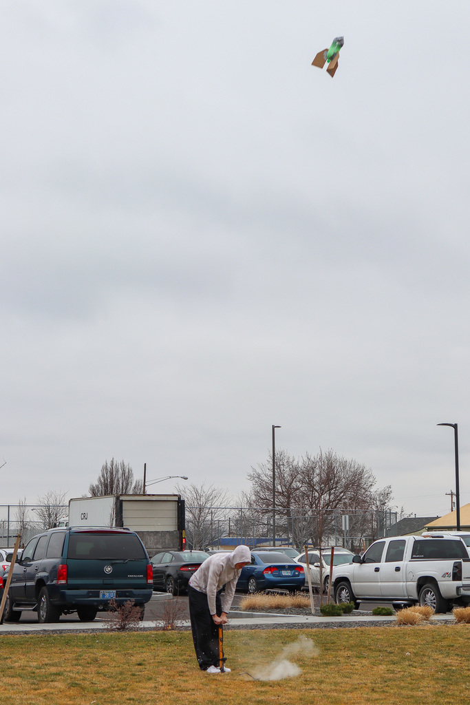 rocket launched in the air