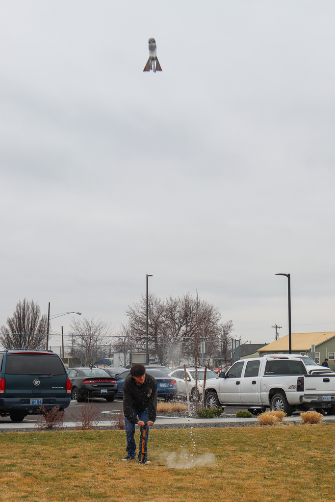 rocket launched in the air