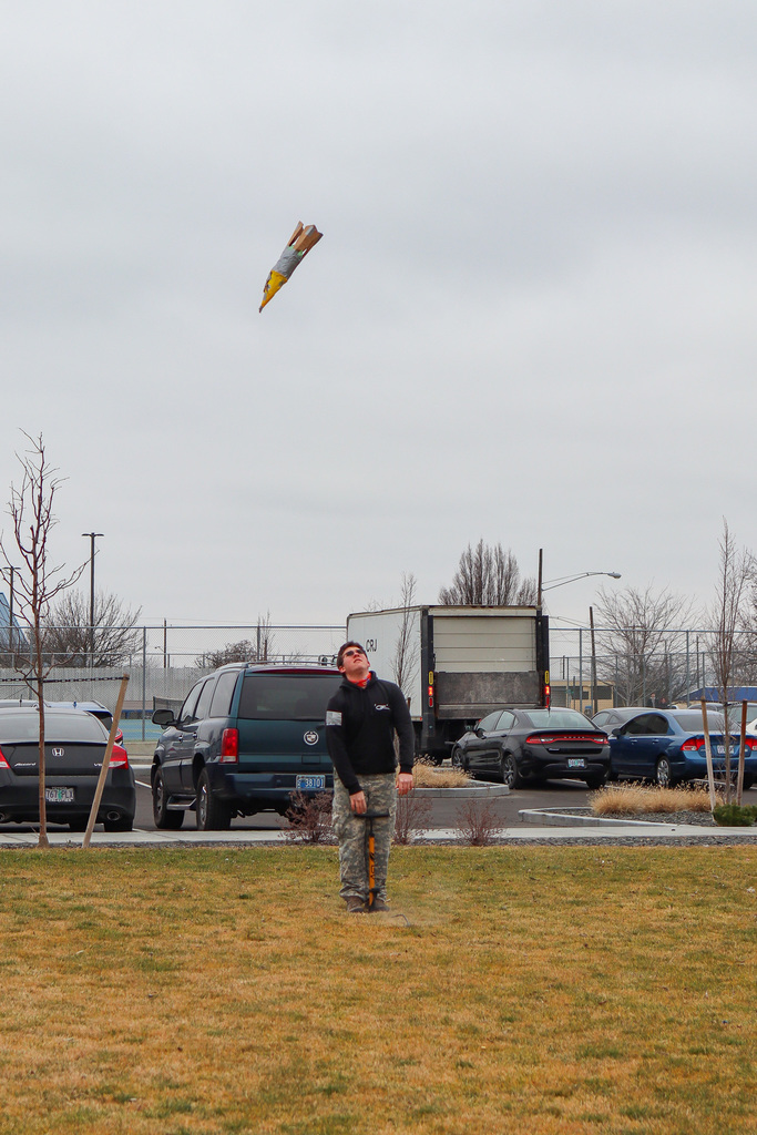 rocket launched in the air