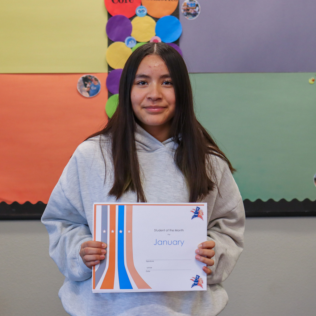 Photo of student of the month