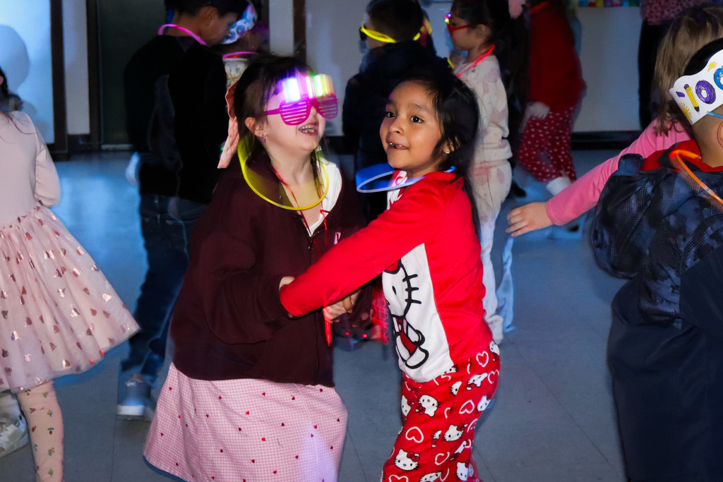 photo of students dancing