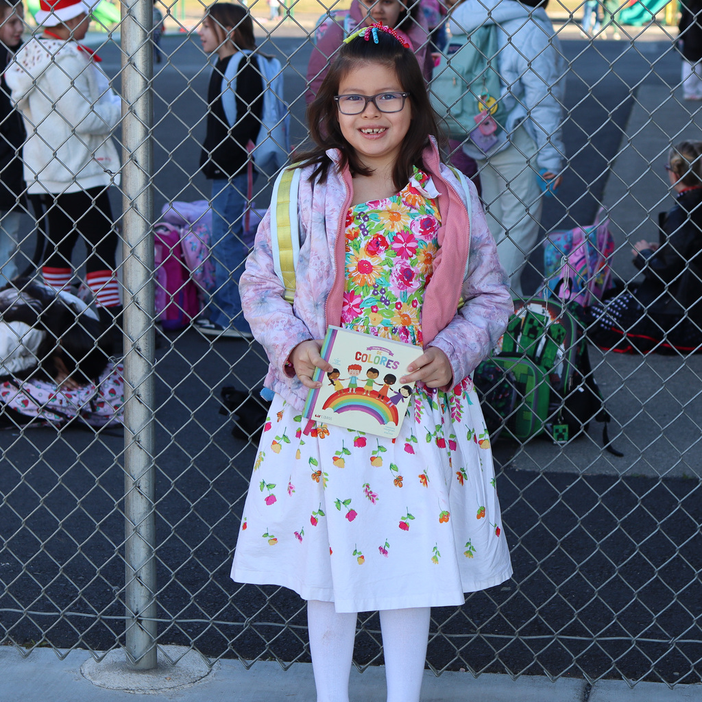 student dressed like a book character