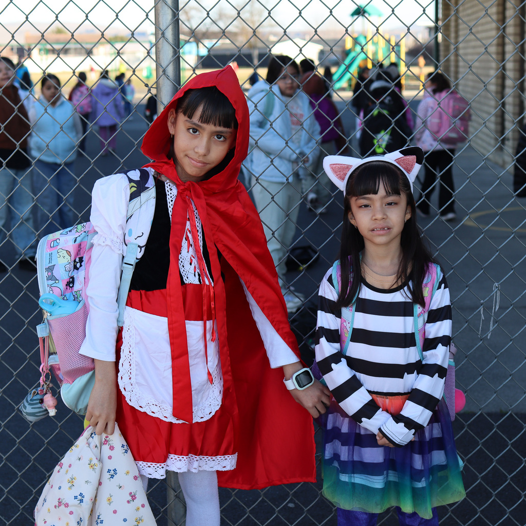 students dressed as book characters