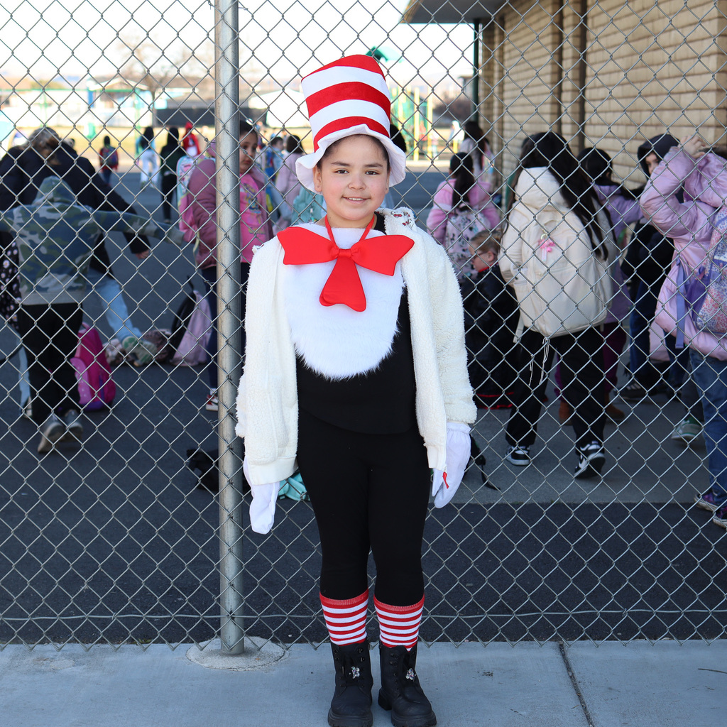 student dressed as cat in the hat