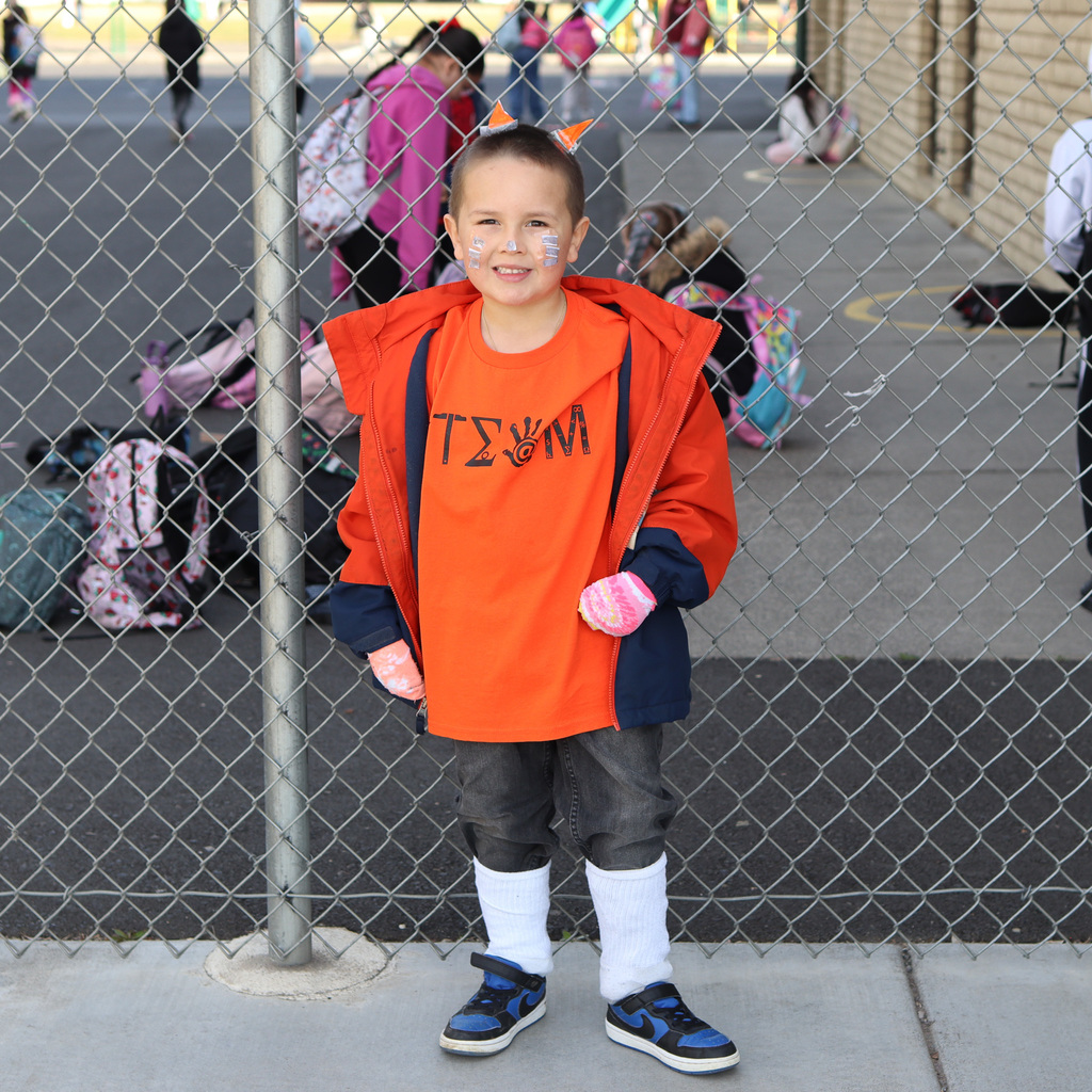 MHES student dressed as a fox 