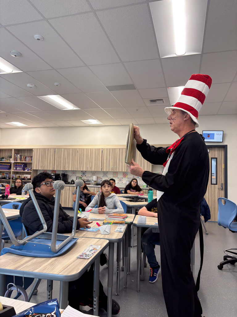 The Cat in the Hat Reading to students 