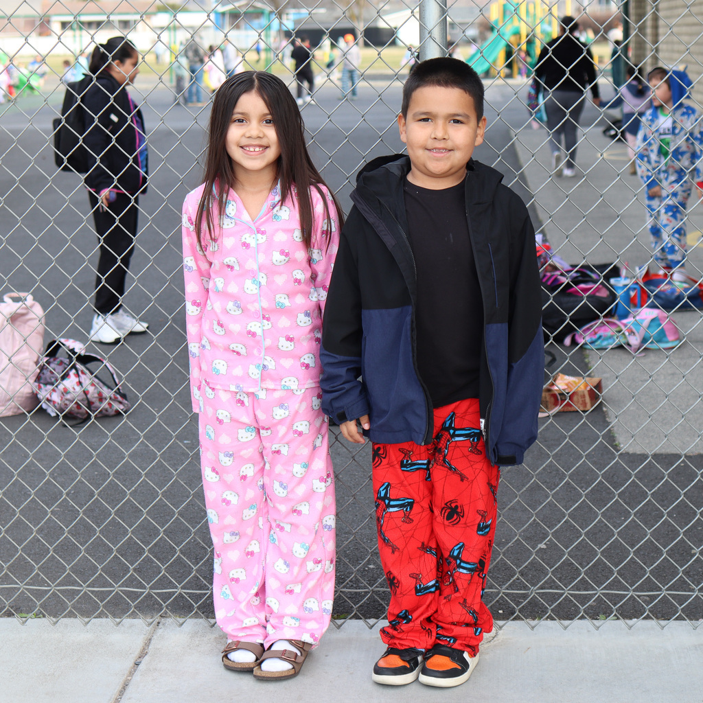 MHES students wearing pajamas