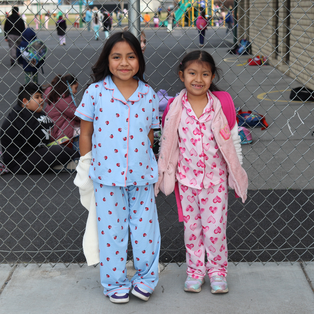MHES students wearing pajamas