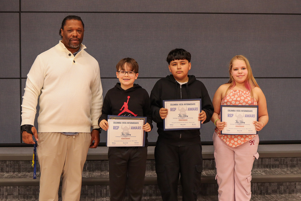 Photo of Mr. Williams student's who received REP Awards 