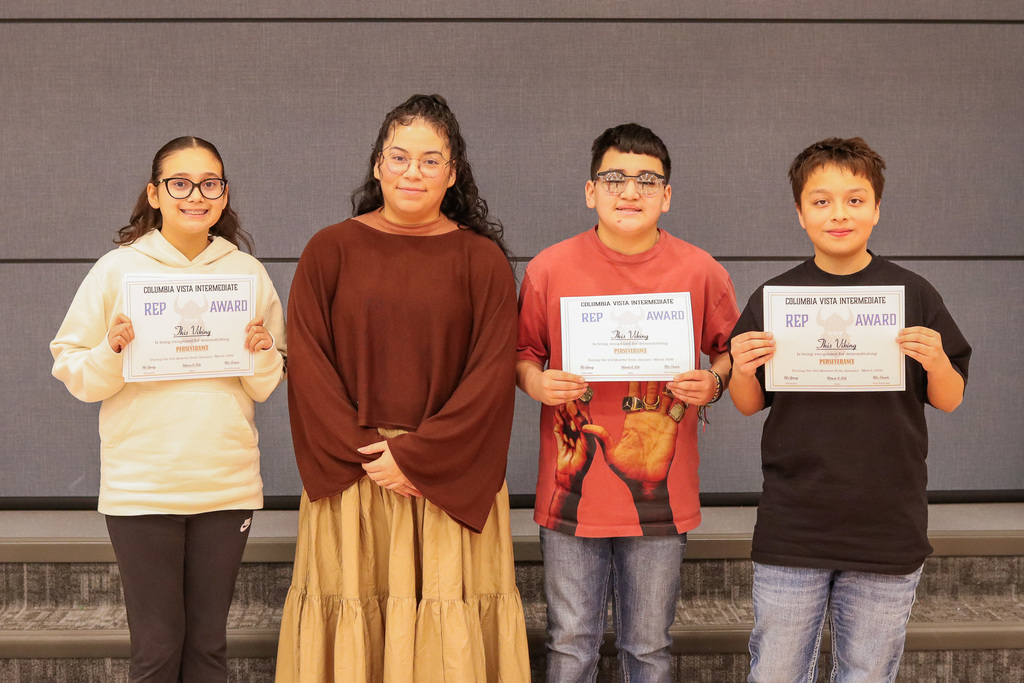 Photo of Mrs. Carillo's students who received REP Awards