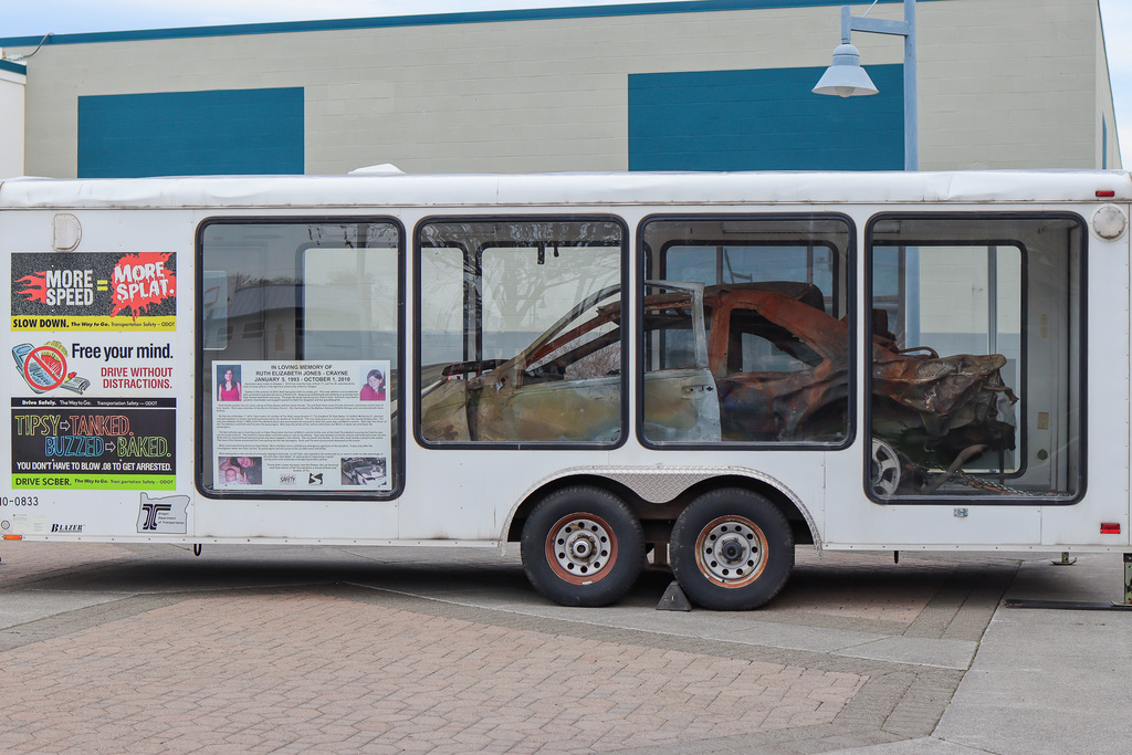 Photo of crashed car with story 