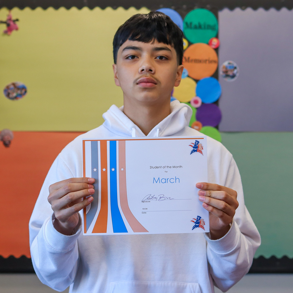 Photo of student of the month