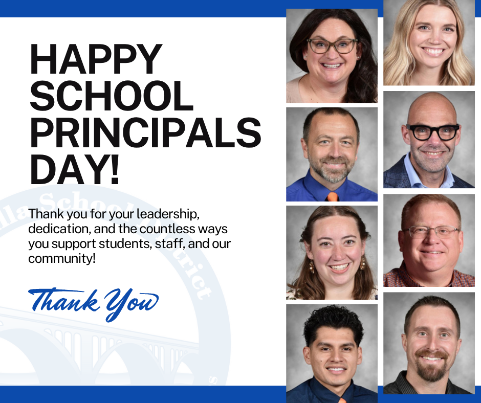 Happy School Principals Day! Thank you for your leadership, dedication, and the countless ways you support students, staff, and our community! Thank you. 