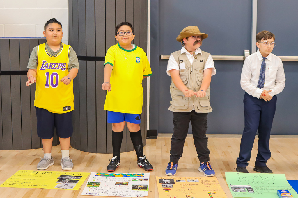 students dressed as their historical figure 