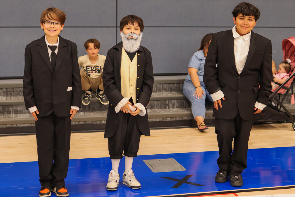 Students dressed as historical figures