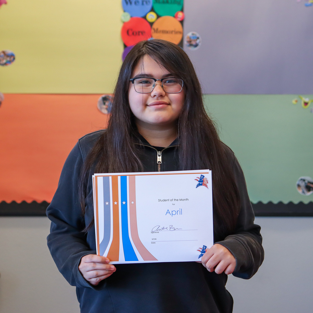 Photo of student of the month