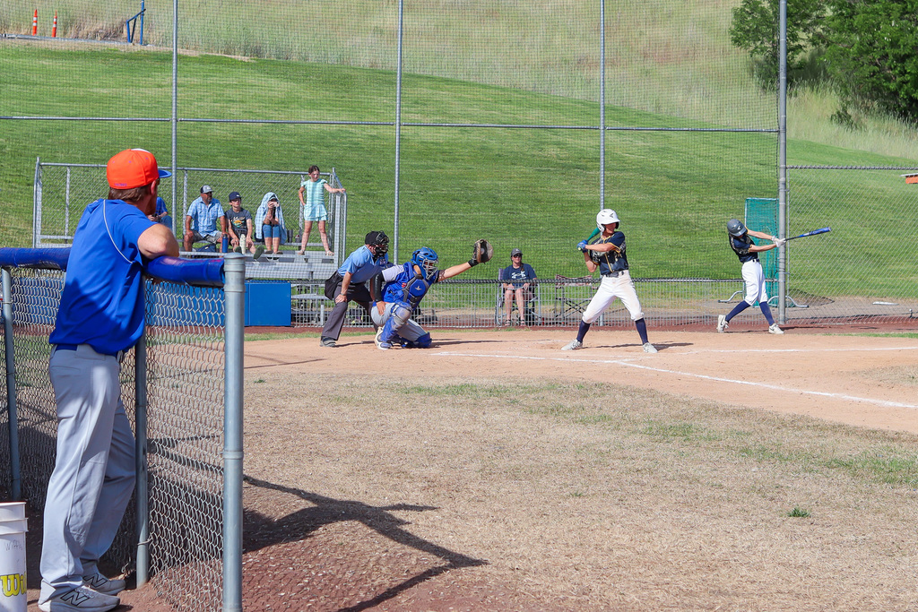 Umatilla Catcher catching the ball 